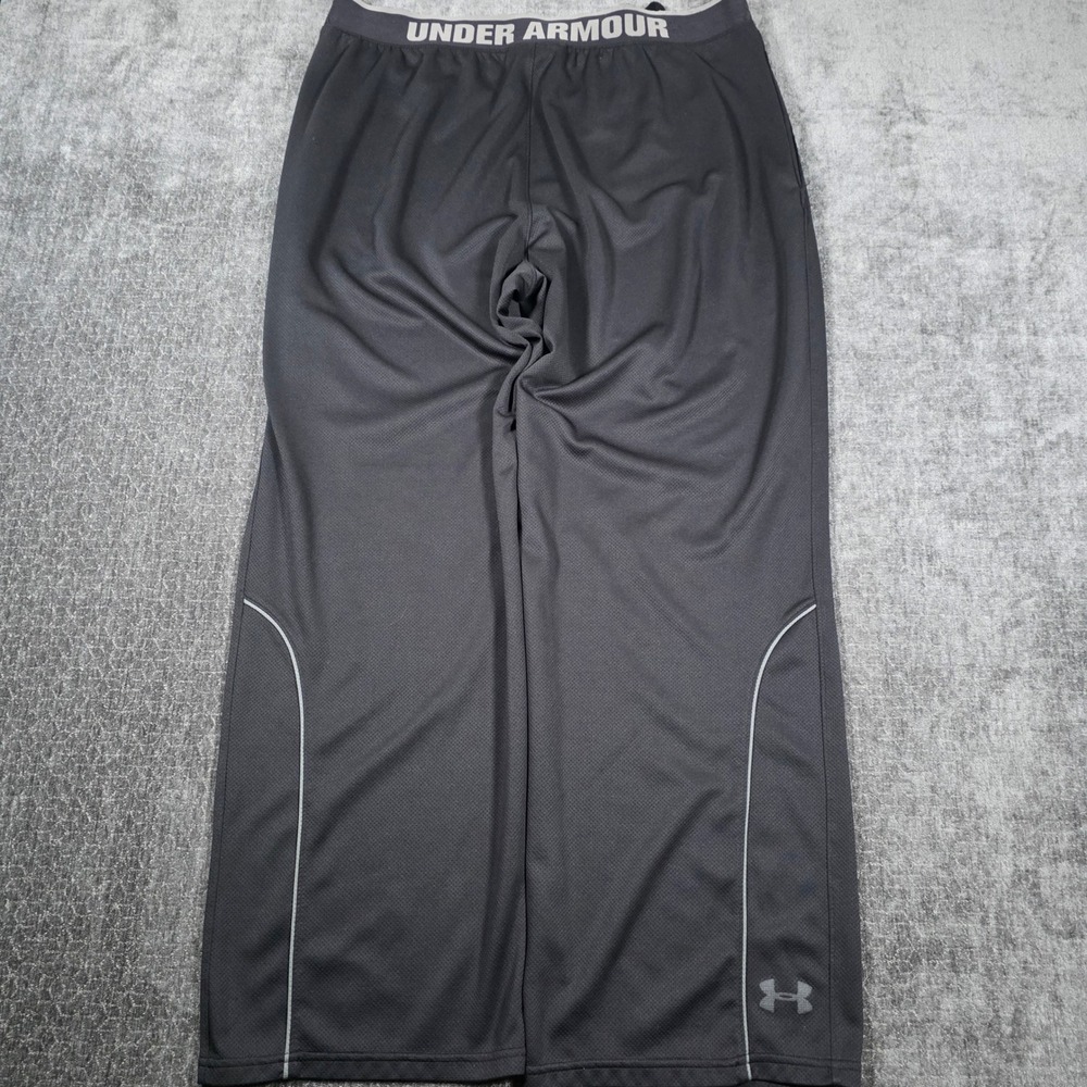 Under Armour Mens 2XL XXL Gray Loose Fit Mesh Athletic Training Pants Drawstring